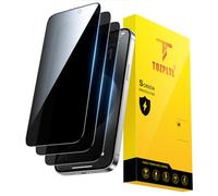 TOZPLTL 3 pellicole protettive in vetro temperato per iPhone 15 Pro Max, protezione da sguardi indiscreti [Full Screen], 28°, protezione duratura 9H, anti-impronte, senza bolle