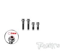TP-183-K T-Works Viti Titanio King Pin delle C per Kyosho MP9 MP10 (4pz)