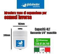 TP-4 IDROSFERA PRESSURIZZATA VASO ESPANSIONE GWS 4 LT PER OSMOSI INVERSA