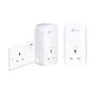 TP-Link 1-Port Gigabit Passthrough Powerline Starter Kit, Data Transfer Speed Up to 1300 Mbps, Ideal for HD Video Streaming and Online Gaming, No Configuration Required, UK Plug (TL-PA8010PKIT)