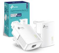 TP-Link 1-Port Gigabit Powerline Starter Kit, Data transfer speed Up To 1000 Mbps, Ideal for HD/3D/4K video streaming & Online Gaming(for Wired Only), No Configuration required (TL-PA7017 KIT)
