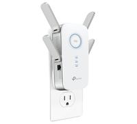 TP-Link AC1750, prolunga universale Dual Band, prolunga banda larga, Wi-Fi booster/hotspot con 1 porta Gigabit,3 antenne esterne, punto di accesso integrato, presa Regno Unito (RE450) 11AC