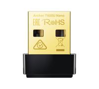 TP-LINK AC600 Cablato USB WLAN 433 Mbit/s Nero Scheda di ARCHER T600U NANO