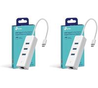 TP-Link Adattatore USB Ethernet UE330C USB 3.0 Type C con 3 Porte, Gigabit Ethernet, Plug & Play, Compatto e leggero, Windows 11/10/8.1/8/7, MacOS, iPadOS, Chrome OS, Linux OS, Nintendo OS