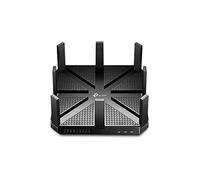 TP-Link Archer C5400 AC5400 - Router WLAN Triband Gigabit 2 x 2167 Mbit/s 5 GHz 1000 Mbit/s 2,4 GHz, 4 porte Gigabit LAN, 1 USB 2.0, 1 USB 3.0, MU-MIMO, Print/Media/FTP/VPN, controllo APP, colore: Nero