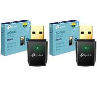 TP-Link Archer T2U Adattatore USB Scheda di Rete, Wireless Dual-Band 600Mbps, 2.4GHz & 5GHz, 1 Antenne Interne, USB 2.0, Mini Size (Confezione da 2)