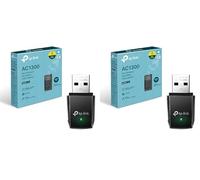 Tp-Link Archer T3U Adattatore Usb Scheda Di Rete, Wireless Dual-Band 1300 Mbps, Porta Usb 3.0, Installazione Semplice, Wpa3, Windows 11/10/8.1/8/7, Mac OS 10.15 e versioni precedenti, Nero