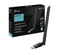 TP-Link Archer TBE400U Plus Adattatore USB Wi-Fi 7 BE6500Mbps Tri-Band PC | Per Potenziare il Segnale Wi-Fi di Computer Fissi, Windows 11 e 10 a 64 Bit, WPA3, MLO, Beamforming, Antenne Orientabili