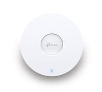 TP-Link AXE11000 Access Point Wi-Fi 6E Quad-Band per montaggio a soffitto, prestazioni cablate 10GE, supporto PoE++ (802.3bt), connettività fino a 2000 client, WPA3, ideale per ambienti ad alta