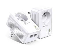 TP-Link CPL 1000Mbps con 2 Porte Gigabit e Presa Integrata, Custodia CPL Kit da 2 - Ideale per Godere del Servizio Multi-TV a casa, Compatibile con Tutte Le Box, TL-PA7027P Kit (FR)