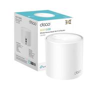 TP-Link Deco AX1500 Mesh WiFi AX1500 Mbps, Dual-Band, Wi-Fi 6, 2 Porte Gigabit, HomeShield, 2×2 MU-MIMO, OFDMA, 2 Antenne Interne, Beamforming, Latenza Ultra Bassa, Coperto fino a 190 m2, 1pezzo