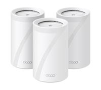 TP-Link WiFi 7 Deco BE65(3-pack) Router Mesh WiFi, BE9214Mbps Tri-Band, Canali 320 MHz, Porta Ethernet da 2,5 Gbps, Senza Precedenti, Alexa, Funziona con Qualsiasi ISP e Modem, 3 Pezzi