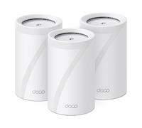 TP-Link Deco BE68 (3-Pack), WiFi 7 Mesh BE14000 Tri-Bande, 14 Gbps, Porta Ethernet fino a 10 Gbps, Banda 6 GHz, Copertura fino a 700 m², Compatibile con tutti i box Internet in fibra