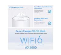 TP-Link Deco X50-4G (confezione da 1) Router 4G+ AX3000 Mesh Wi-Fi 6 per tutta la casa, modem avanzato 300Mbps 4G+ LTE integrato