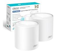 TP-Link Deco X50 AX3000Mbps Sistema WiFi 6 Mesh basato su intelligenza artificiale per tutta la casa, Booster WiFi dual-band con 3 porte Gigabit, copertura fino a 4.500 ft2, collega fino a 150
