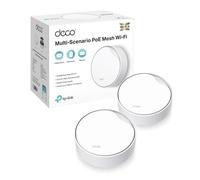 TP-Link Deco X50-PoE Router Mesh WiFi 6, AX3000Mbps Dual Band, PoE(Alimentazione Tramite Ethernet), Porta Ethernet da 2,5 Gbps, Ripetitore WiFi, Access Point, Alexa, 2 Pezzi con Copertura fino a 420㎡