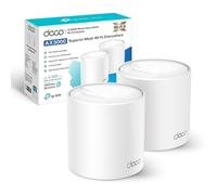 TP-Link Deco X50 Sistema Mesh Wi-Fi 6 AX3000Mbps, Router/Access Point, 2pz | Dual-Band, Copertura Fino a 400m2, Parental Control, 3 Porte Gigabit per Unità, HE160, 150+ Dispositivi, Streaming 8K