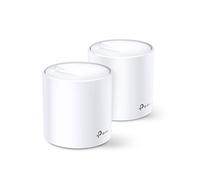 TP-Link Deco X60(2-pack) Nuova Versione AX5400Mbps Mesh Router Wi-Fi 6, Router e Ripetitore, 160MHz, 2 Pezzi con Copertura Fino a 490㎡, Ideale Per Case Grandi, Compatibile con Amazon Alexa