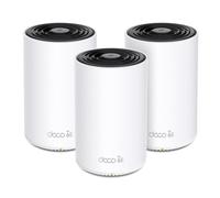 TP-Link Deco XE75 Pro Router Mesh WiFi 6E, AXE5400Mbps Tri-Band, Nuova Banda da 6 GHz, Porta Ethernet da 2,5 Gbps, AI Mesh, Ripetitore WiFi, Access Point, Alexa, 3 Pezzi con Copertura fino a 670㎡