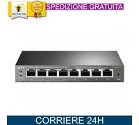 TP-LINK TL-SG108PE Non gestito Gigabit Ethernet (10/100/1000) Nero Supporto Power over Ethernet (PoE)