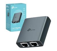 TP-Link EH210 Sdoppiatore Ethernet Gigabit, Velocità Gigabit 1000 Mbps da 1 a 2, Compatibile con Cavi Ethernet di Cat 8/7/6/5e/5, Involucro in Leghe di Alluminio, Plug&Play
