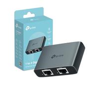 TP-Link EH310 Sdoppiatore Ethernet Gigabit 1 a 3 Porte Alluminio Switch | Per TV, Computer e Console, Collega Tre Dispositivi Cablati a Una Presa, Cavi Cat 8, 7, 6, 5e e 5, Plug & Play
