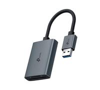 TP-Link Lettore di schede SD, USB 3.0 ad alta velocità a SD e microSD, lettore di schede di memoria a doppio slot in alluminio per laptop e altro, supporta schede SD/SDHC/SDXC/microSD/microSDHC