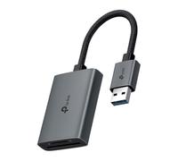 TP-Link Lettore di schede USB 3.0 tipo A a SD e microSD 3.0, supporta schede SD multi-tipo fino a 2 TB, accesso a doppia scheda contemporaneamente, Plug and Play, trasmissione UHS-I più veloce, fino a