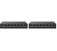 TP-Link LS1008G - Switch da desktop a 8 porte Gigabit (8 porte RJ45, IEEE 802.3x, Plug and Play, a risparmio energetico, alloggiamento in plastica per un facile montaggio da tavolo o a parete), nero