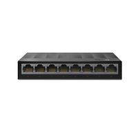 TP-Link LS1008G - Switch da desktop a 8 porte Gigabit (8 porte RJ45, IEEE 802.3x, Plug and Play, a risparmio energetico, alloggiamento in plastica per un facile montaggio da tavolo o a parete), nero