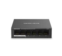 TP-Link Mercusys MS106LP PoE+ Switch 6 Porte con 4 PoE+, 30W per Porta PoE, 40W su Tutte le Porte, 802.3af/at, 2 Porte Uplink per Internet e NVR, Cassa in Metallo, Sdoppiatore Ethernet, Plug&Play