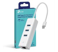 TP-Link Adattatore USB Ethernet UE330C USB 3.0 Type C con 3 Porte, Gigabit Ethernet, Plug & Play, Compatto e leggero, Windows 11/10/8.1/8/7, MacOS, iPadOS, Chrome OS, Linux OS, Nintendo OS