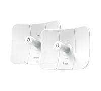 TP-Link Omada Point to Point Wireless Bridge Outdoor - 5 GHz, 867 Mbit/s, PtP, portata 15 km, porta Gigabit, alimentato PoE, adattatore incluso, IP65 resistente alle intemperie, preconfigurato, Plug