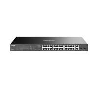 TP-Link Omada - Switch PoE Gigabit a 24 porte, facile da gestire, budget 250 W, conforme PoE+, distanza PoE fino a 250 m, ripristino automatico, VLAN, prevenzione automatica dei lui, senza ventola