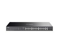 TP-Link Omada - Switch PoE Gigabit a 24 porte, facile da gestire, budget 250 W, conforme PoE+, distanza PoE fino a 250 m, ripristino automatico, VLAN, prevenzione automatica dei lui, senza ventola