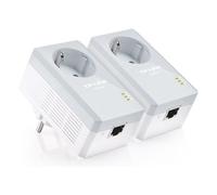 Tp Link Power line AV600 Starter Kit Nano con Presa Passante Silver e White TL