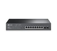 TP-Link Smart Switch JetStream 10 Porte, Gigabit con 8 Porte PoE+, 2 Slot SFP, 150 W, Montaggio su Rack, TL-SG2210MP