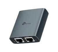 TP-Link Splitter Ethernet da 1 a 2, 1000 Mbps, ad alta velocità, doppia porta, splitter Internet, compatibile con cavi Cat8/7/6/5e/5, USB-C ed Ethernet inclusi, custodia in alluminio, plug and play