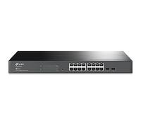 TP-Link Switch Gigabit a 16 porte | Switch gestito intelligente con 2 slot SFP | Montaggio su rack | Protezione limitata a vita | Supporto L2/L3/L4 QoS, IGMP e Link Aggregation | IPv6 e routing