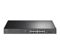 TP-LINK - Switch JetStream con 16 Porte Gigabit PoE / PoE+ Colore Nero