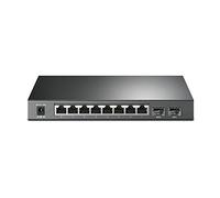 TP-Link Switch Poe Gigabit Jetstream a 8 porte | Gestito intelligente | Porta Poe 8 Gigabit + 2 SFP, 53 W | Conforme 802.3AF | Fino a 512 Vlan | Tavolo Mac 8K | L2/L3/L4 Qos | Link Aggregation