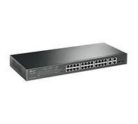 TP-Link T1500-28PCT Switch SmartManaged L2 JetStream, 24 Porte 10/100 MBps PoE/PoE+ con 4 Porte Gigabit Combo