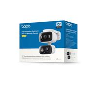 TP Link Tapo C246D - Telecamera di sicurezza a doppia lente per interni ed esterni, 2 K, 3 MP