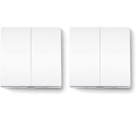 TP-Link Tapo S220 Interruttore Della Luce Intelligente, Smart Light Switch, Telecomando, Controllo Vocale Tramite Alexa O Google Assistant, 2-Gang 1-Way, Cablaggio Super Facile, Hub Obbligatorio