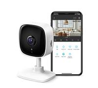 TP-Link Tapo Telecamera di sicurezza per interni 2K per baby monitor, telecamera per cani con rilevamento del movimento, sirena audio a 2 vie, visione notturna, archiviazione cloud e scheda SD (fino