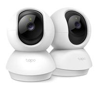 TP-Link - Telecamera di sicurezza Tapo 2K Pan/Tilt per baby monitor, telecamera per cani con rilevamento di movimento, audio a 2 vie, sirena, visione notturna, archiviazione cloud e scheda SD,