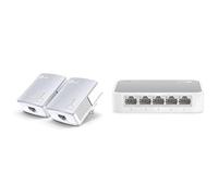 TP-Link TL-PA4010 Kit Powerline, AV600 Mbps Su Powerline, 1 Porta Ethernet, Plug