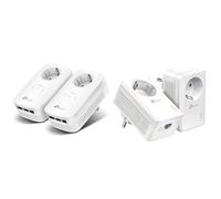 TP-Link TL-PA8030PKIT 3-Port Gigabit Passthrough Powerline Starter Kit, Data Tra