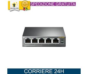 TP-LINK TL-SF1005P Switch 5 Porte 10/100Mbps, 4 PoE, Desktop Compact