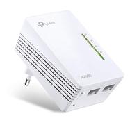 TP-Link TL-WPA4220 Powerline AV600 WiFi Extender, 300 Mbps, 2.4GHz, 2 Porte Ethernet, Plug and Play, WiFi Clone, Bianco